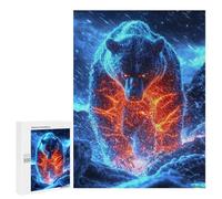 500 PCS Puzzle For Adults Infernal Winter - The Neon Bear Awakens Jigsaws for Adults Relax Games Pattern Assembly Deal As Gifts for The Whole Family 500 PCS