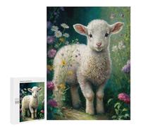 500 PCS Puzzle For Adults Innocent Little Lamb Jigsaws for Adults Puzzle Enhance Memory Fun Activities at Home for Is Ideal As A Gift 500 PCS