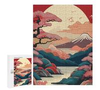 500 PCS Puzzle for Adults Japanese Landscape with Mount Fuji Adult Jigsaw Puzzle Brain Teaser Game But Fun And Humorous Fun at Home Activities, 500 PCS