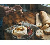 500 pcs Puzzle for Adults Jigsaw Puzzles Hard Challenging Difficult Family Cool Large Baked Camembert Cheese Fresh Figs Puzzles for Adults