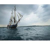 500 pcs Puzzle for Adults Jigsaw Puzzles Hard Challenging Difficult Family Cool Large Tall Ship Sailing Off The Cornwall Coast Puzzles for Adults