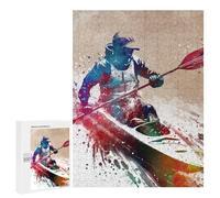 500 PCS Puzzle For Adults Kayaking Sport Kayaking Jigsaw for Adults Relax Games Staycation Kill Time Deal As Gifts for The Whole Family 500 PCS