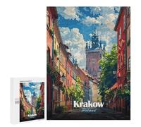 500 PCS Puzzle For Adults Krakow, Poland Street View Jigsaws for Adults Relax Games Pattern Assembly Deal As Gifts for The Whole Family 500 PCS