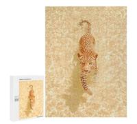 500 PCS Puzzle For Adults Leopard Swimming in Water-7 Jigsaw Puzzles for Teenagers Staycation Kill Time Challenging To Complete Educational Family Game 500 PCS