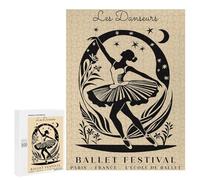 500 PCS Puzzle For Adults Les Danseurs Ballet Festival Poster Jigsaws for Adults Puzzle Enhance Memory Fun Activities at Home for Is Ideal As A Gift 500 PCS