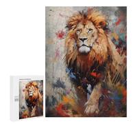 500 PCS Puzzle For Adults Lion Walking in Paint Jigsaw for Adults Relax Games Staycation Kill Time Deal As Gifts for The Whole Family 500 PCS
