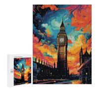 500 PCS Puzzle For Adults London's Vibrant Skyline -1 Jigsaw Puzzles for Teenagers Staycation Kill Time Challenging To Complete Educational Family Game 500 PCS