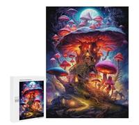 500 PCS Puzzle For Adults Magic Mushroom House Jigsaws for Adults Relax Games Pattern Assembly Deal As Gifts for The Whole Family 500 PCS