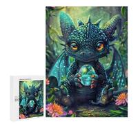 500 PCS Puzzle For Adults Magical Baby Dragon Egg Jigsaw Puzzles for Teenagers Staycation Kill Time Challenging To Complete Educational Family Game 500 PCS