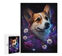 500 PCS Puzzle for Adults Magical Corgi with Flowers -2 Puzzle For Teenagers Improve Memory Every Piece Is Unique - Learning Educational Toys 500 PCS