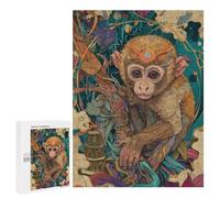 500 PCS Puzzle For Adults Magical Monkey Artwork Jigsaws for Adults Puzzle Enhance Memory Fun Activities at Home for Is Ideal As A Gift 500 PCS