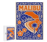 500 PCS Puzzle For Adults Malibu Beach Floral Art Print Jigsaws for Adults Puzzle Enhance Memory Fun Activities at Home for Is Ideal As A Gift 500 PCS