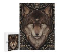 500 PCS Puzzle For Adults Mandala of The Wolf Jigsaws for Adults Puzzle Improve Memory Wishlist with Santa Claus Stress Reduction Gifts 500 PCS