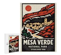 500 PCS Puzzle For Adults Mesa Verde National Park Vintage Poster Jigsaws for Adults Puzzle Improve Memory Wishlist with Santa Claus Stress Reduction Gifts 500 PCS