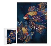 500 PCS Puzzle For Adults Metallic Betta Fish Jigsaws for Adults Puzzle Enhance Memory Fun Activities at Home for Is Ideal As A Gift 500 PCS