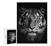 500 PCS Puzzle for Adults Monochrome Tiger Portrait Puzzle For Teenagerss Improve Memory Fun Activities at Home Stress Reduction Gifts 500 PCS