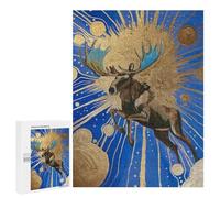 500 PCS Puzzle For Adults Moose Over The Moon Jigsaws for Adults Puzzle Enhance Memory Fun Activities at Home for Is Ideal As A Gift 500 PCS