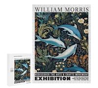 500 PCS Puzzle For Adults Morris Dolphins Botanical Exhibition Jigsaws for Adults Puzzle Enhance Memory Fun Activities at Home for Is Ideal As A Gift 500 PCS