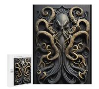 500 PCS Puzzle For Adults Mythology Kraken Monster Jigsaws for Adults Puzzle Improve Memory Wishlist with Santa Claus Stress Reduction Gifts 500 PCS