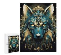 500 PCS Puzzle for Adults Native Turquoise Wolf Puzzle For Teenagerss Improve Memory Fun Activities at Home Stress Reduction Gifts 500 PCS