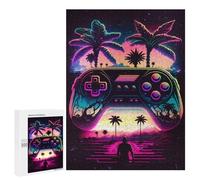 500 PCS Puzzle for Adults Neon Paradise Gaming Horizon Adult Jigsaw Puzzle Brain Teaser Game But Fun And Humorous Fun at Home Activities, 500 PCS