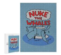 500 PCS Puzzle For Adults Nuke The Whales Cartoon Jigsaws for Adults Relax Games Pattern Assembly Deal As Gifts for The Whole Family 500 PCS