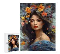 500 PCS Puzzle For Adults Painted European Woman Jigsaws for Adults Puzzle Improve Memory Wishlist with Santa Claus Stress Reduction Gifts 500 PCS