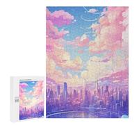 500 PCS Puzzle for Adults Pastel Cityscape Skyline Puzzle For Teenagers Improve Memory Every Piece Is Unique - Learning Educational Toys 500 PCS