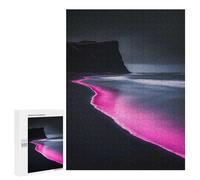 500 PCS Puzzle For Adults Pink Glow Beach Jigsaws for Adults Relax Games Pattern Assembly Deal As Gifts for The Whole Family 500 PCS