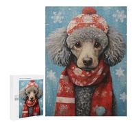 500 PCS Puzzle For Adults Poodle Dog Look Art Jigsaw for Adults Relax Games Staycation Kill Time Deal As Gifts for The Whole Family 500 PCS