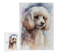 500 PCS Puzzle For Adults Poodle Watercolor Jigsaw for Adults Relax Games Staycation Kill Time Deal As Gifts for The Whole Family 500 PCS