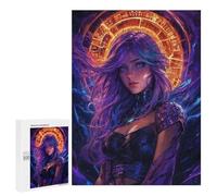 500 PCS Puzzle For Adults Purple-Haired Fantasy Warrior Jigsaws for Adults Puzzle Enhance Memory Fun Activities at Home for Is Ideal As A Gift 500 PCS
