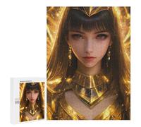 500 PCS Puzzle For Adults Queen Cleopatra in Gold Jigsaw for Adults Relax Games Staycation Kill Time Deal As Gifts for The Whole Family 500 PCS