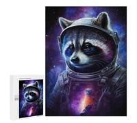 500 PCS Puzzle for Adults Raccoon Astronaut Space Art Print Puzzle For Teenagers Improve Memory Every Piece Is Unique - Learning Educational Toys 500 PCS