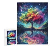 500 PCS Puzzle for Adults Rainbow Tree Night Sky Puzzle For Teenagerss Improve Memory Fun Activities at Home Stress Reduction Gifts 500 PCS
