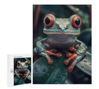 500 PCS Puzzle For Adults Red-Eyed Tree Frog Portrait Jigsaws for Adults Puzzle Enhance Memory Fun Activities at Home for Is Ideal As A Gift 500 PCS