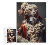 500 PCS Puzzle for Adults Regal Feline Majesty Adult Jigsaw Puzzle Brain Teaser Game But Fun And Humorous Fun at Home Activities, 500 PCS