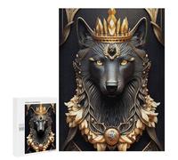 500 PCS Puzzle for Adults Regal Wolf Portrait Adult Jigsaw Puzzle Brain Teaser Game But Fun And Humorous Fun at Home Activities, 500 PCS