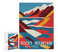 500 PCS Puzzle For Adults Rocky Mountain Travel Art Jigsaws for Adults Puzzle Improve Memory Wishlist with Santa Claus Stress Reduction Gifts 500 PCS