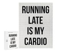 500 PCS Puzzle for Adults Running Late Is My Cardio Puzzle For Teenagerss Improve Memory Fun Activities at Home Stress Reduction Gifts 500 PCS