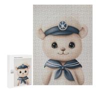 500 PCS Puzzle for Adults Sailor Bear Nursery Boy Puzzle For Teenagerss Improve Memory Fun Activities at Home Stress Reduction Gifts 500 PCS