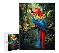 500 PCS Puzzle For Adults Scarlet Macaw in Jungle Jigsaw for Adults Relax Games Staycation Kill Time Deal As Gifts for The Whole Family 500 PCS
