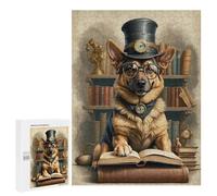 500 PCS Puzzle For Adults Smart German Shepherd Dog Jigsaw for Adults Relax Games Staycation Kill Time Deal As Gifts for The Whole Family 500 PCS