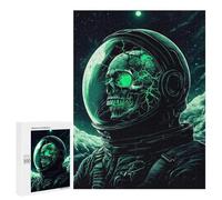 500 PCS Puzzle For Adults Space Horror Astronaut Skull Art Puzzle For Teenagers Analysis And Logic Help The Brain Exercise Deal As Gifts for The Whole Family 500 PCS