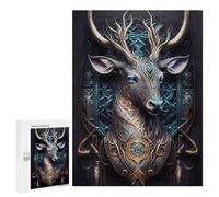 500 PCS Puzzle for Adults Spiritual Cosmic Deer Puzzle For Teenagerss Improve Memory Fun Activities at Home Stress Reduction Gifts 500 PCS