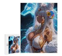 500 PCS Puzzle for Adults Tattooed Wolf Girl Spirit Puzzle For Teenagers Improve Memory Every Piece Is Unique - Learning Educational Toys 500 PCS
