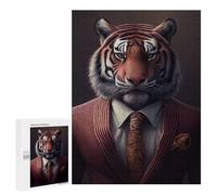 500 PCS Puzzle For Adults Tiger Suit Animal Jigsaws for Adults Relax Games Pattern Assembly Deal As Gifts for The Whole Family 500 PCS