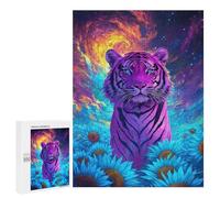 500 PCS Puzzle For Adults Tiger Sunflower Field Jigsaws for Adults Relax Games Pattern Assembly Deal As Gifts for The Whole Family 500 PCS