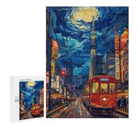 500 PCS Puzzle For Adults Tokyo Skytree Night Scene Jigsaw Puzzles for Teenagers Staycation Kill Time Challenging To Complete Educational Family Game 500 PCS
