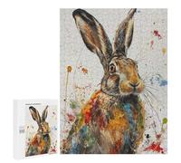 500 PCS Puzzle For Adults Vivid Hare Splatter Jigsaw for Adults Relax Games Staycation Kill Time Deal As Gifts for The Whole Family 500 PCS
